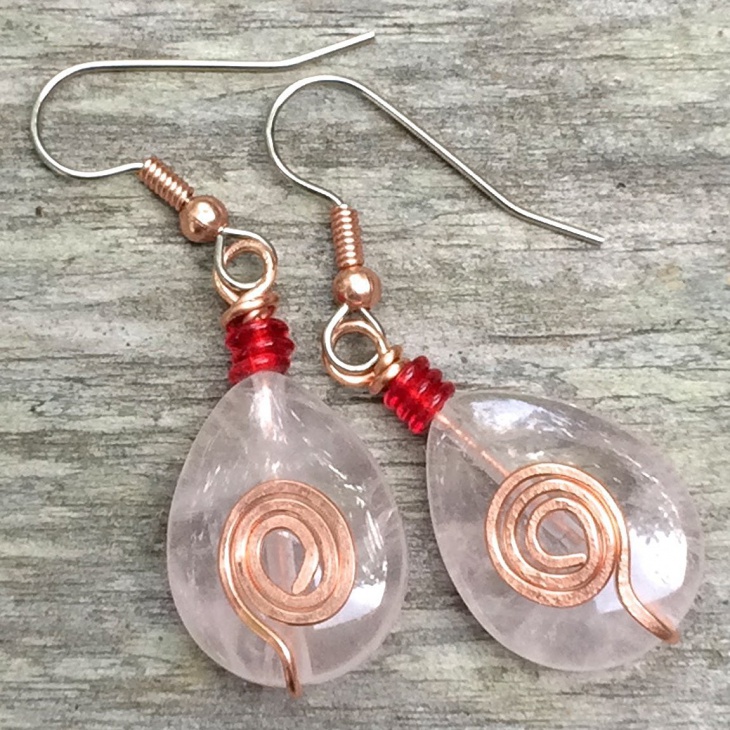 copper wire earrings design