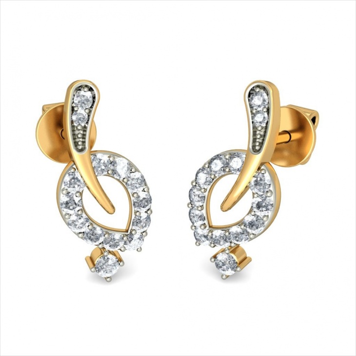 solitaire stud earrings design