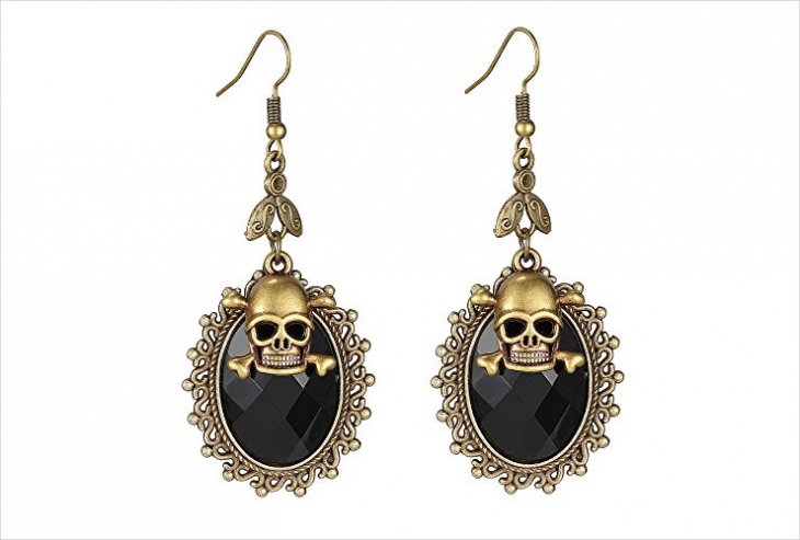 crystal skull earrings