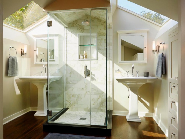 bathroom shower skylight idea 