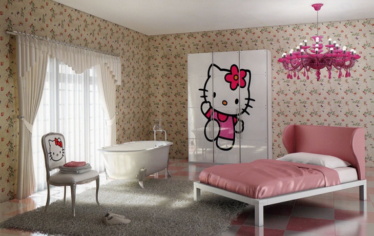hello kitty bedroom wall decor