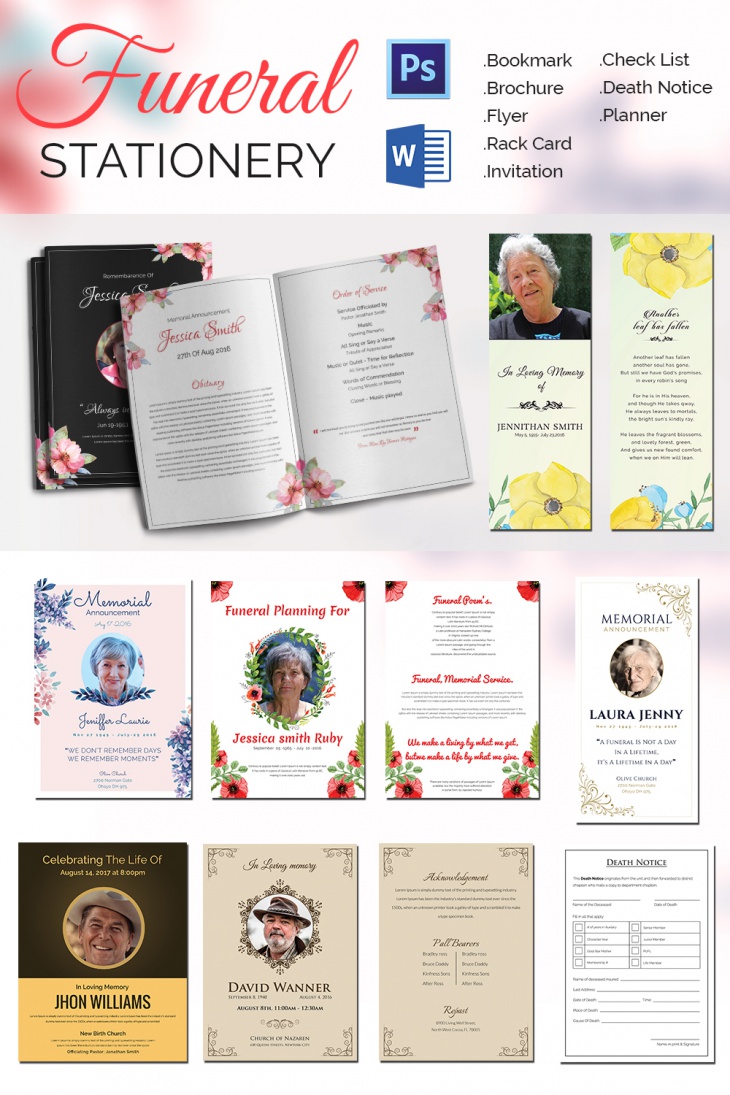 5 Funeral Stationary Templates Free Word, PDF, PSD Documents Download