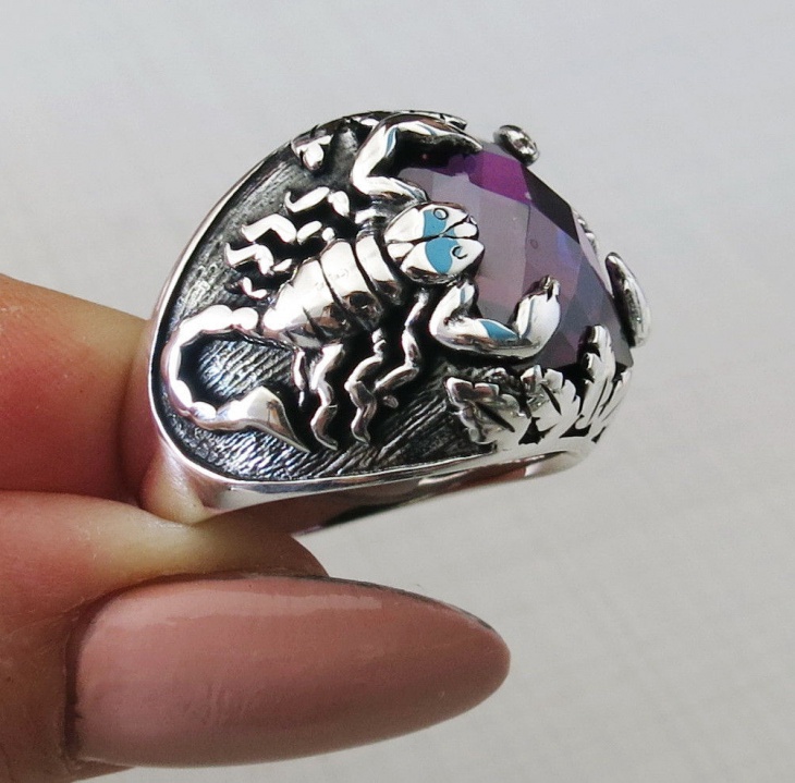 sterling silver scorpion ring