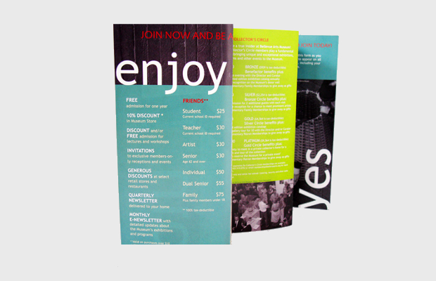 museum membership brochure design