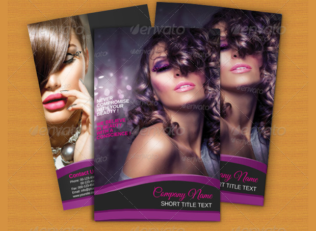 beauty parlour brochure design