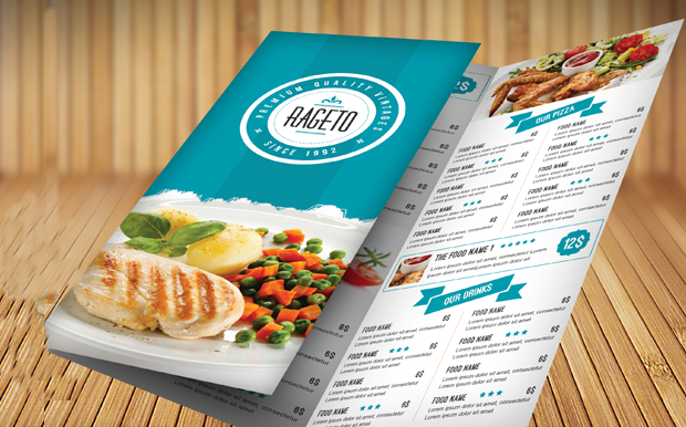 food menu brochure design