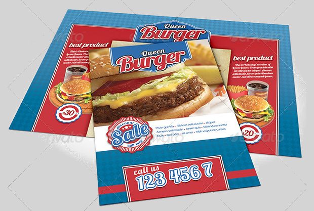 fast food brochure design