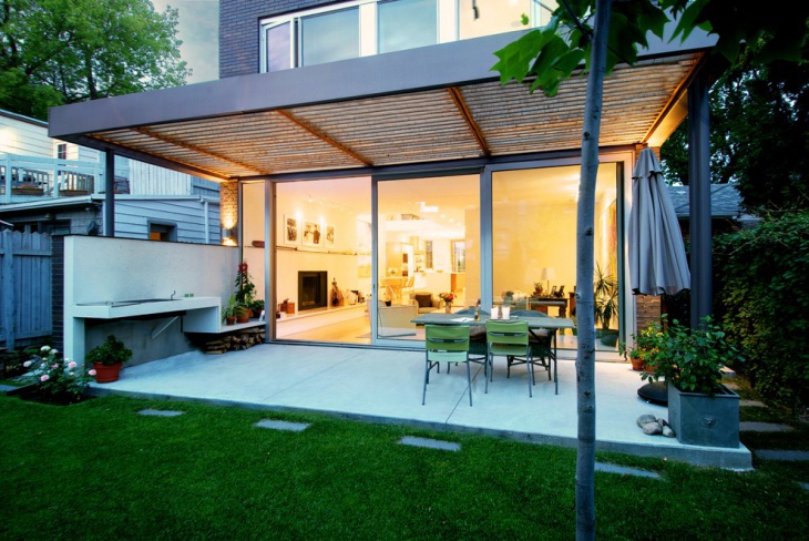 modern covered patio design