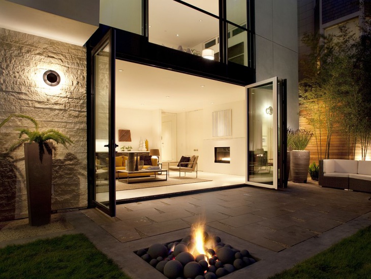 modern concrete patio design