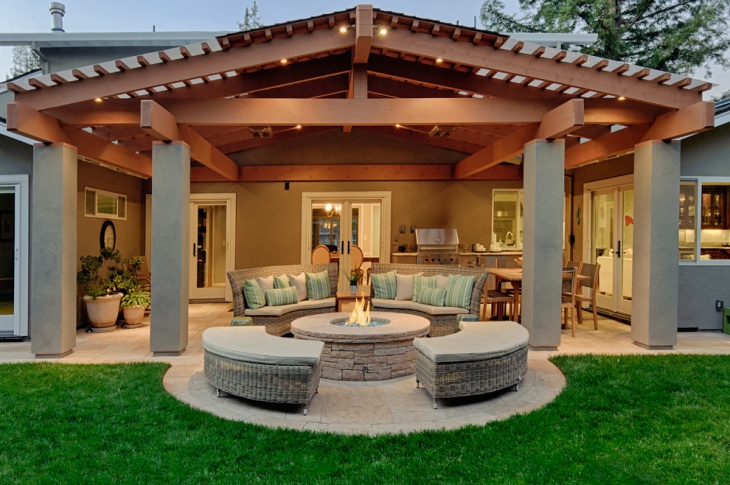 wood patio roof design