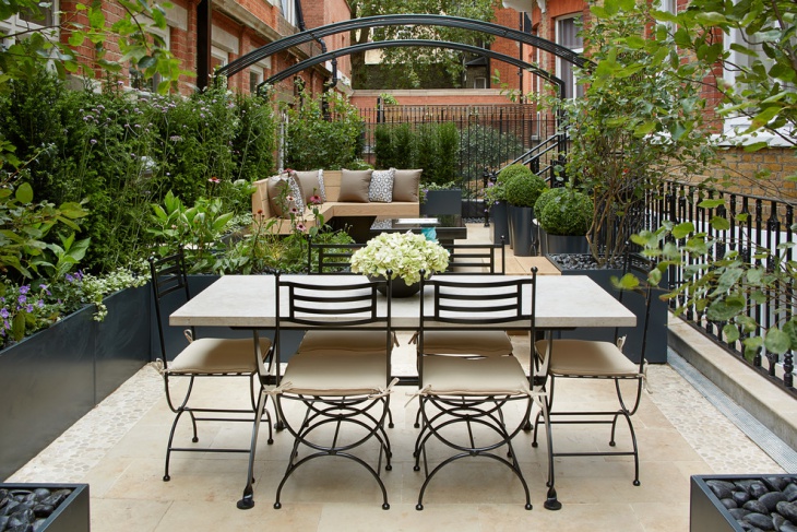 contemporary garden patio design
