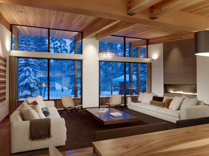 modern living room fireplace design