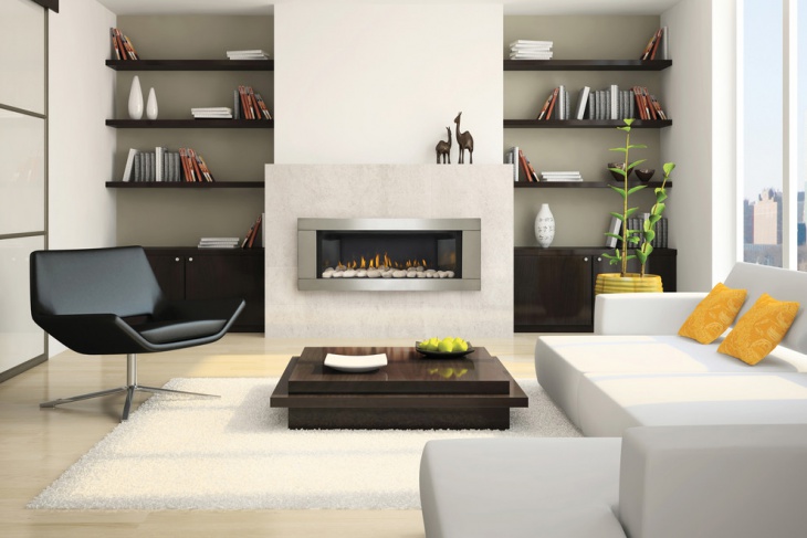 contemporary gas fireplace design