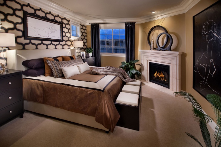 master bedroom fireplace design