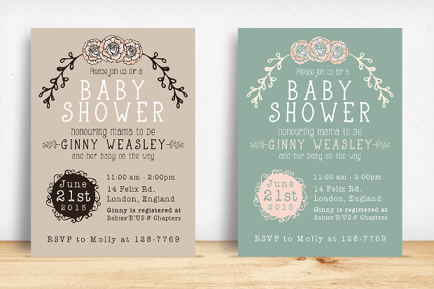 Printable Baby Shower Invitation for Girls