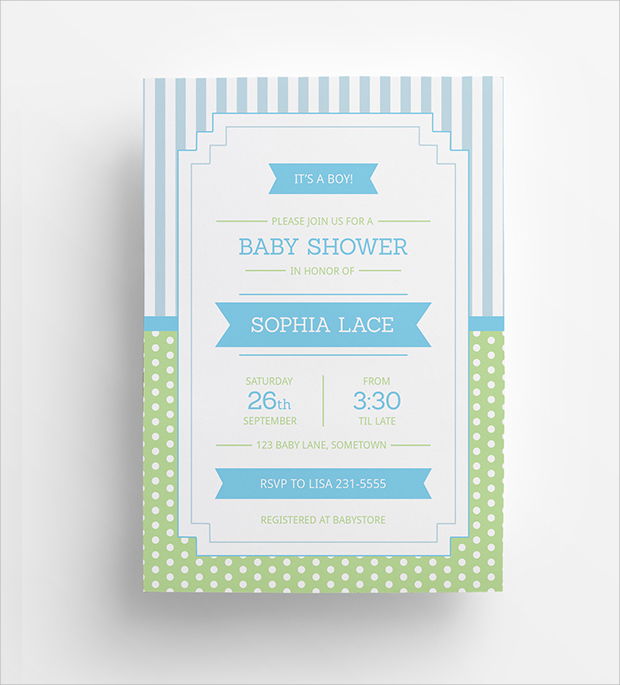 Printable Baby Shower Invitation for Boys