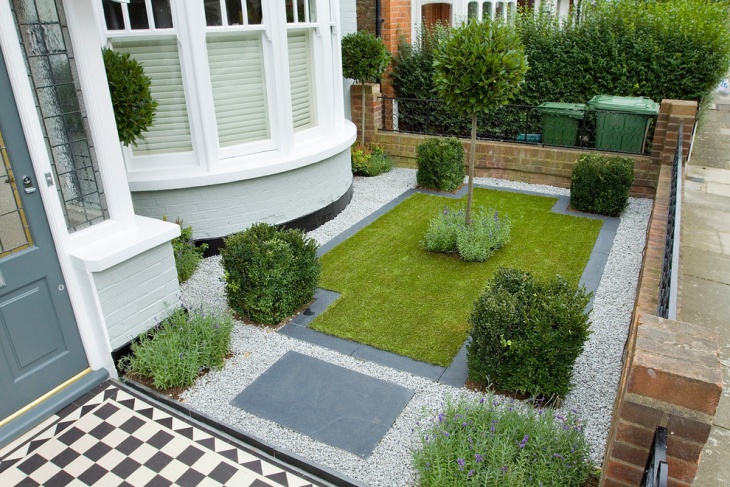 contemporary front garden design