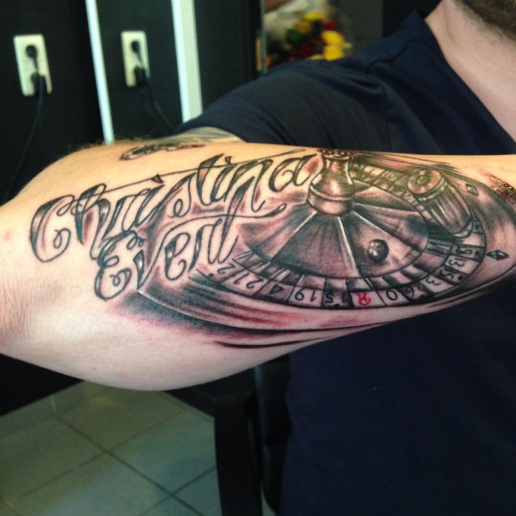 gambling roulette quote tattoo