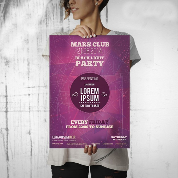 party poster mockup