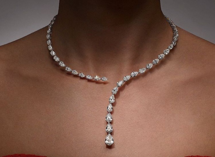 diamond string necklace design
