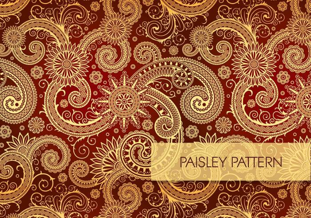 paisley flower pattern design