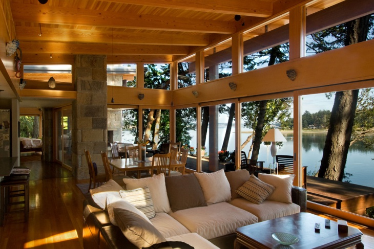 chalet lake house interior design