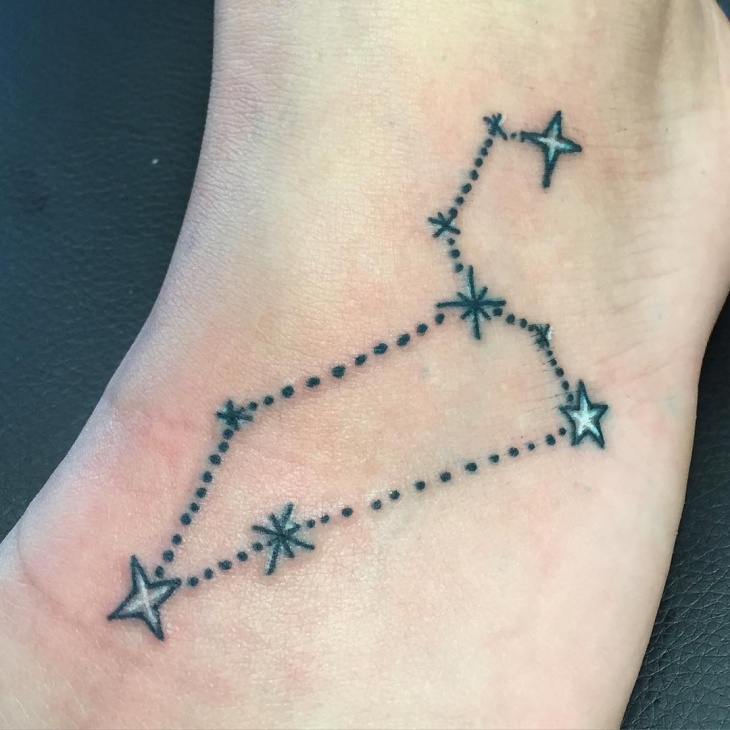 leo constellation tattoo design for women