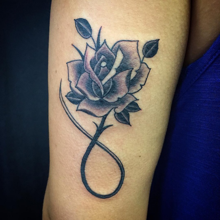 flower infinity tattoo design for women