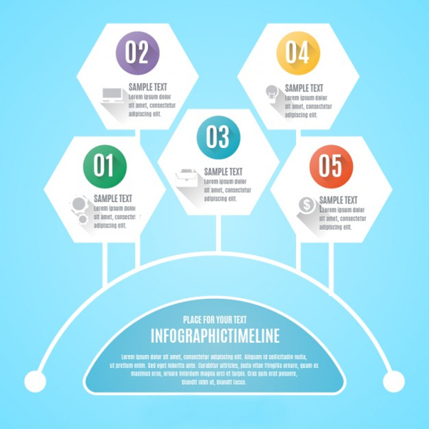 timeline progress infographic design