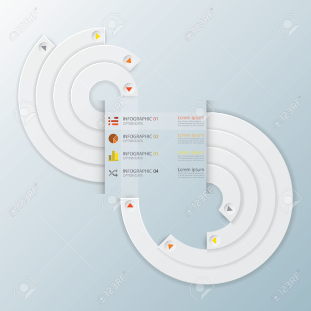 modern curve circle infographic design