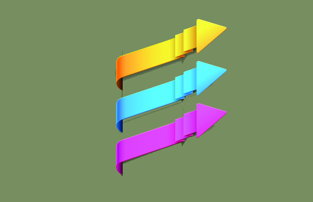 curled arrows design vector
