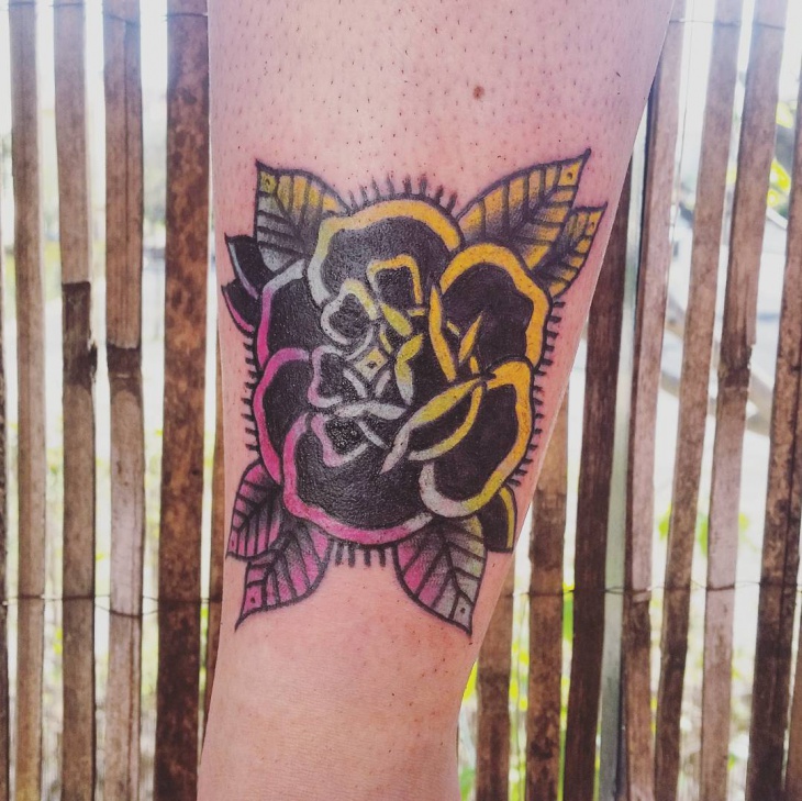 psychedelic flower tattoo design