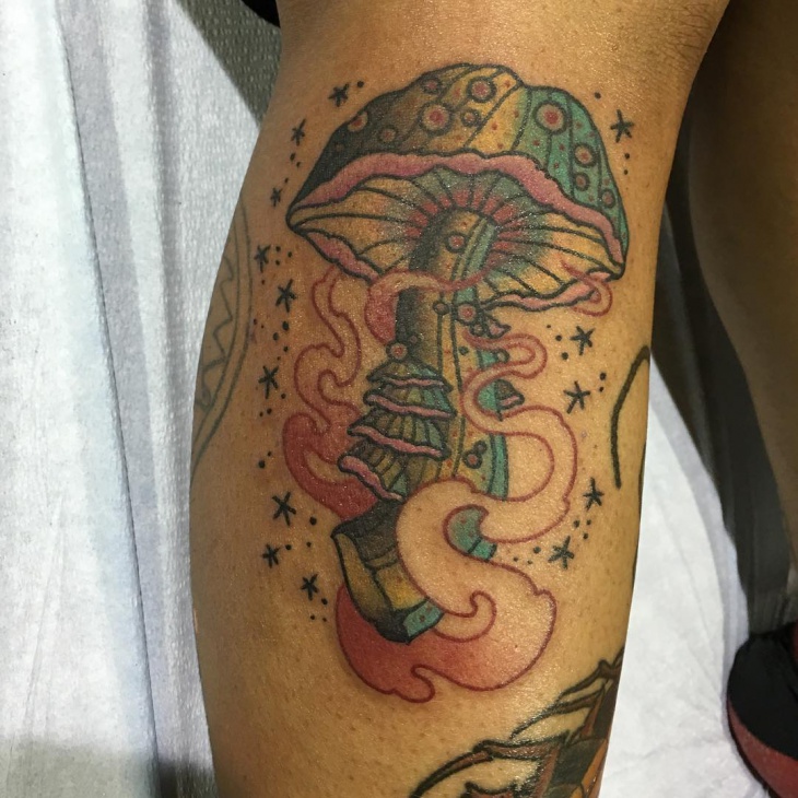 psychedelic mushroom tattoo