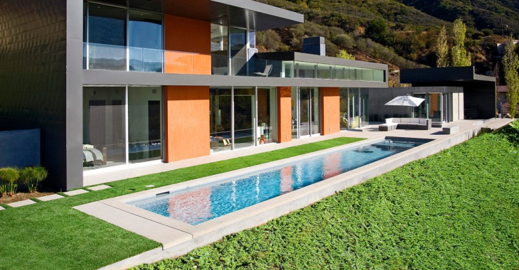 modern rectangular pool design