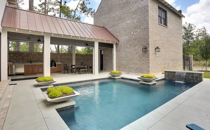 outdoor kitchen pool design