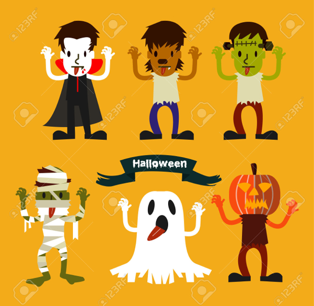 halloween party illustration design
