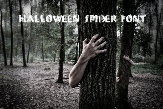 halloween spider font
