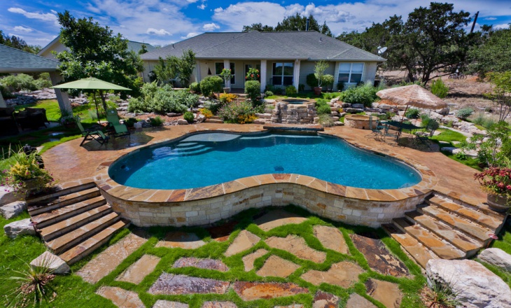 elevated above ground pool design