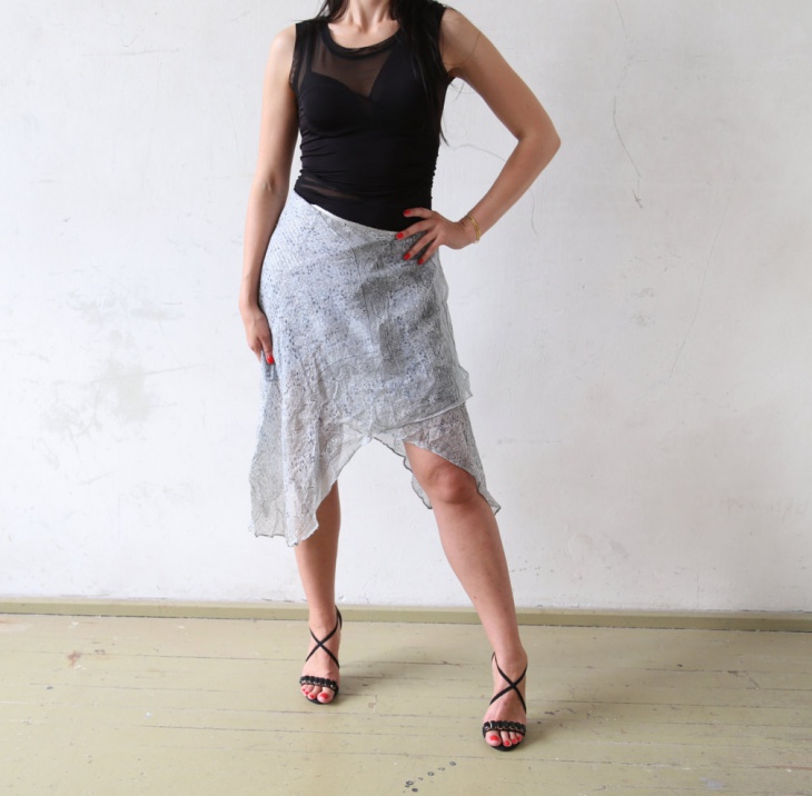 asymmetric wrap skirt