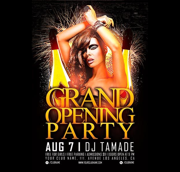 Grand Opening Party Flyer