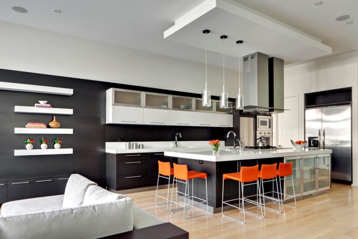 black and white home interior design