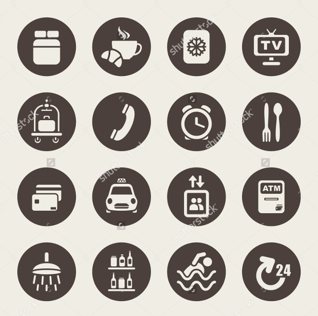 hotel service icons