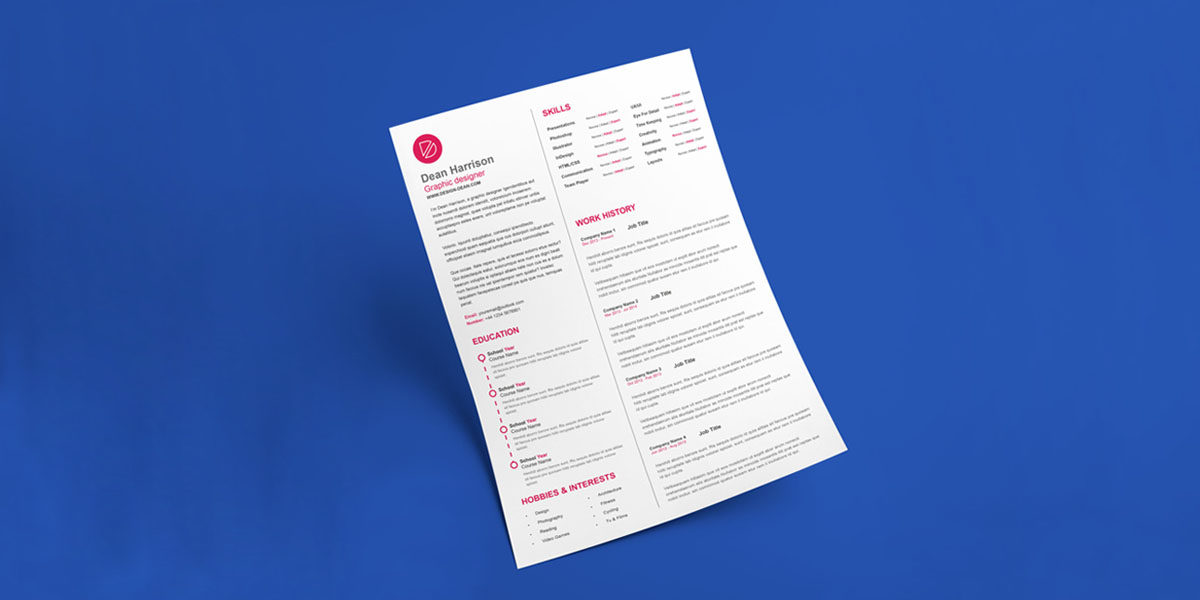 minimalistic html5 resume template