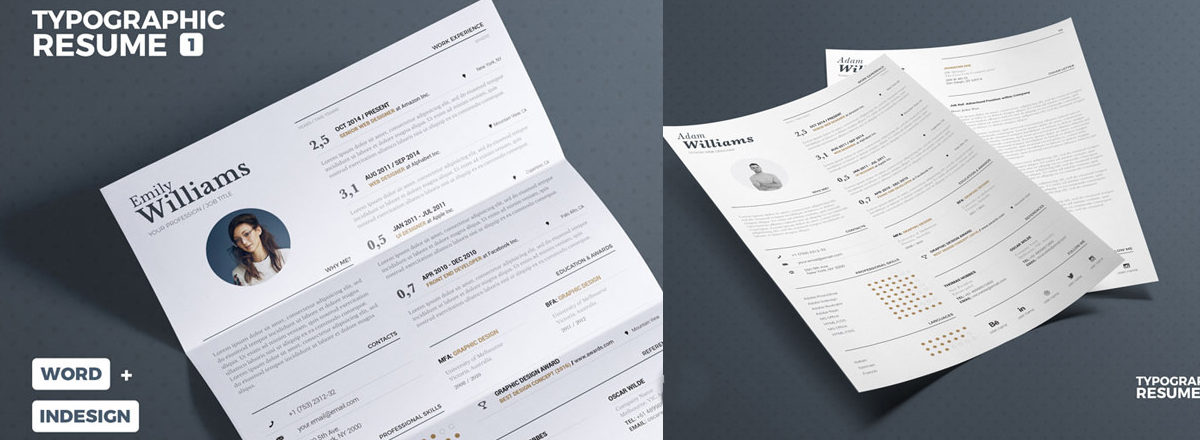 typographic resume template