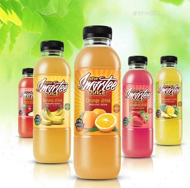 juice bottle label design
