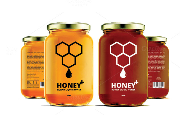 honey jar label design
