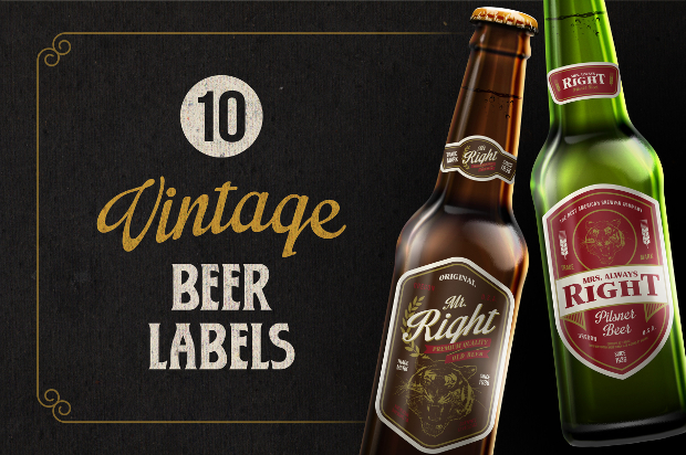 vintage beer label design