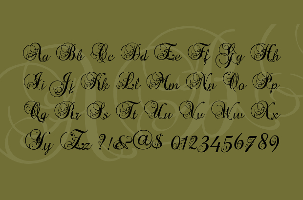 cursive letters font