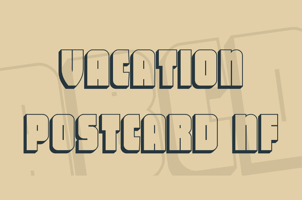 vintage postcard font design
