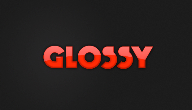 red glossy photoshop text effect